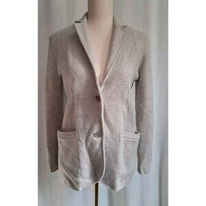 J.Crew 100% Merino Wool Gray Knitted Schoolboy Sweater Blazer F4493 Size XS